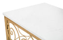 Consol Spiral 140x36x82 cm in Ferro e Marmo Oro e Bianco-5