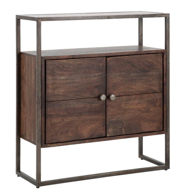 Armoire Burn 75x30x83 cm en bois d'acacia et fer brun acquista