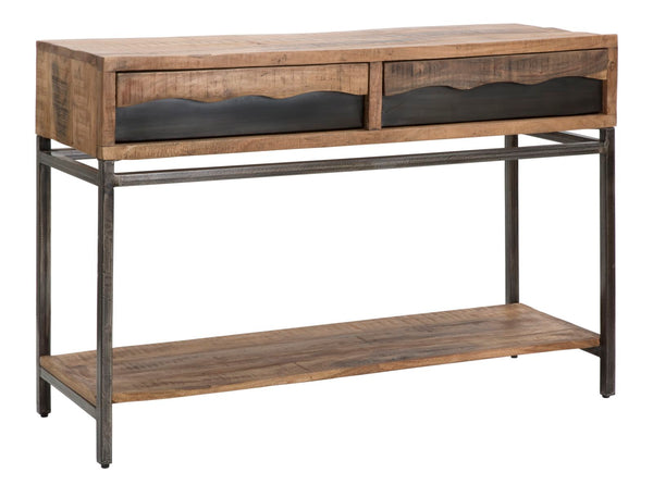 acquista Console Yellowstone 118x40x80 cm en bois d'acacia et fer marron et noir