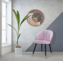 Sedia Loty Rosa 57x58x80 cm in Legno e Velluto Rosa Nero e Oro-9