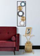 Tavolinetto Glam Level 40x35x60 cm in Ferro MDF e Vetro Oro e Multicolor-7