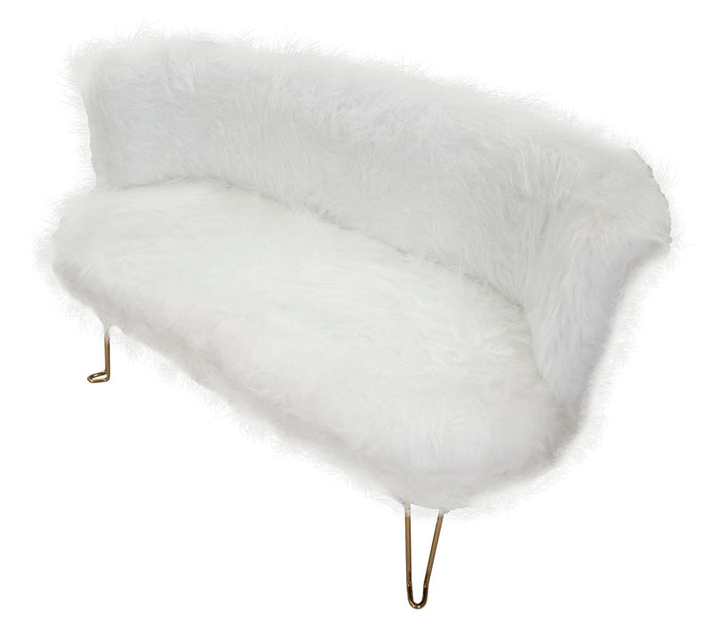 Divanetto 2 Posti 134x54x77 cm in Tessuto Imbottito-4