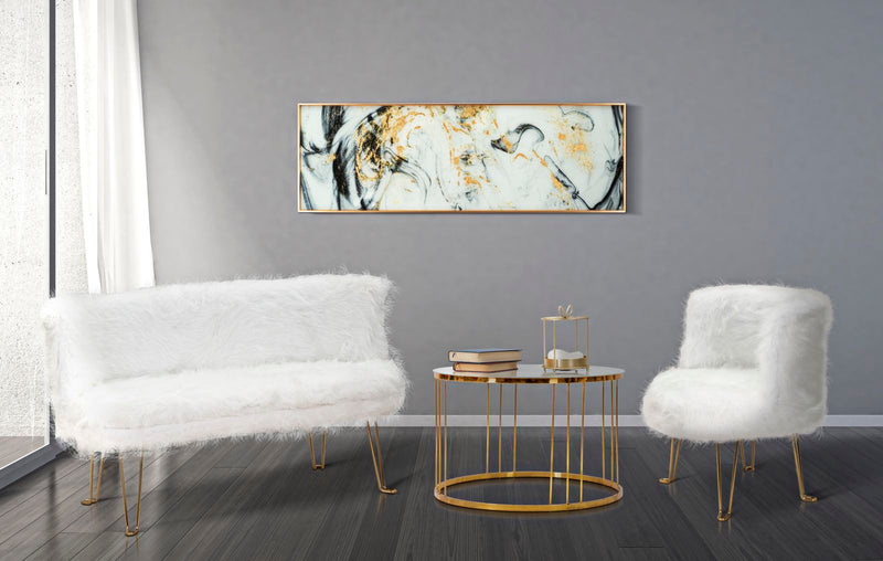 Divanetto 2 Posti 134x54x77 cm in Tessuto Imbottito-9