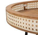 Tavolino Basso Ø60x60,5 cm in Metallo e Legno-3