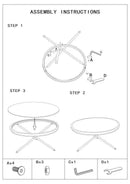 Tavolino Basso 70,5x65x57 cm con Ruote in Metallo Piano in Vetro-9