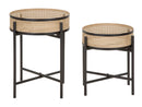 Set 2 Portavasi Ø40x50-35x40 cm in Metallo Ciotole Rimovibili-1