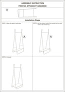 Appendiabiti 63,5x40,5x142 cm con Ripiano in Metallo-9