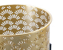 Set 2 Portavasi Ø21x38-19x28 cm in Metallo Nero e Oro-5