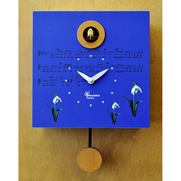acquista Horloge Coucou Murale 20,5X20,5X10Cm Pirondini Italia Primavera Bleu