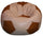 Pouf poire Ø100 cm en similicuir Baselli café et ballon de football marron