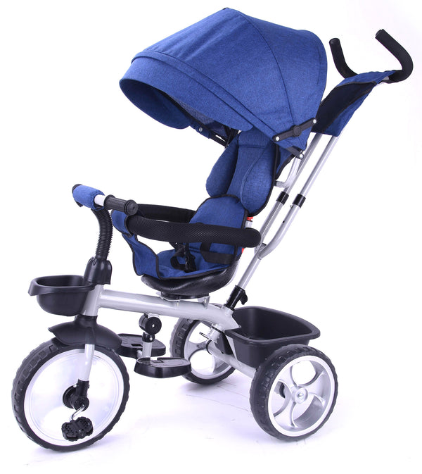 acquista Poussette Tricycle avec Siège Enfant Réversible Bleu