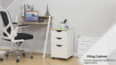 Tiroir de bureau porte-documents en bois blanc 33x45x60 cm