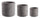 Ensemble de 3 vases cylindriques en ciment gris