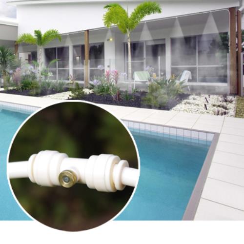 Kit de brumisation d'eau d'extérieur Pulvérisateur de brume rafraîchissante pour terrasses de patio Gazebo 10 mètres  acquista