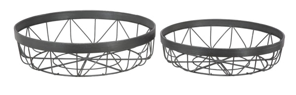 online Vide Poches Raw Set 2 Pcs Ø35,5x9,5 - Ø30,5x8 cm en Fer Noir