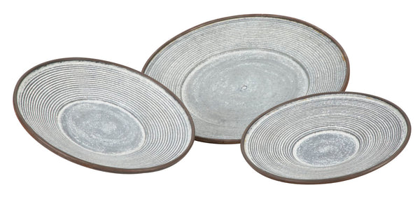 Clot Tray Ø50,5x4,5- 39,2x4.5-35x4 cm en Fonte Grise acquista