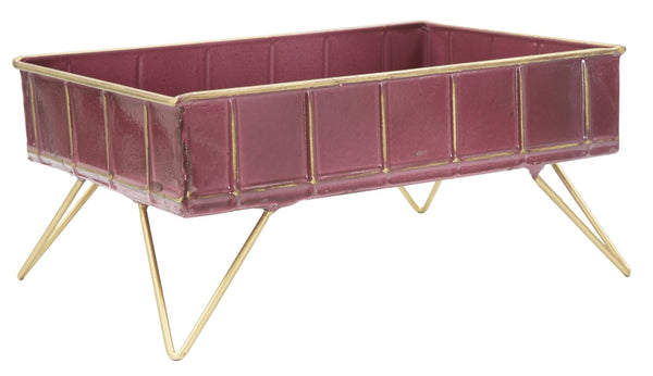 Vide Poches Bordeaux Glam 32x21,5x15,5 cm en Fer Bordeaux et Or prezzo