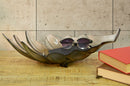 Svuota Tasche Leaf 46x24x13 cm Vetro Marrone Chiaro-7