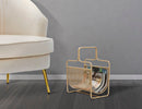 Porta Giornali Glam Rose 37x22x44,5 cm in Ferro Oro-6
