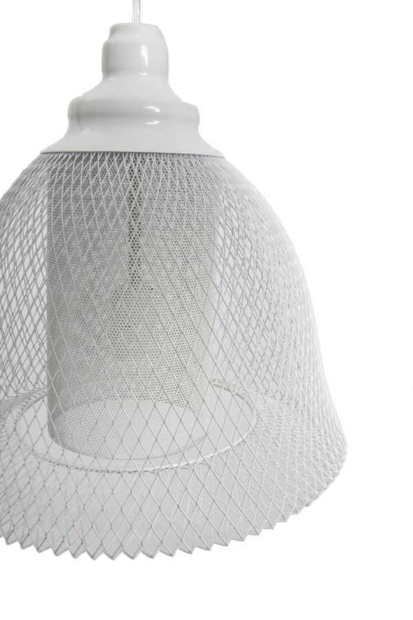 Paralume da Soffitto Net Ø31x33 cm Metallo Bianco-2