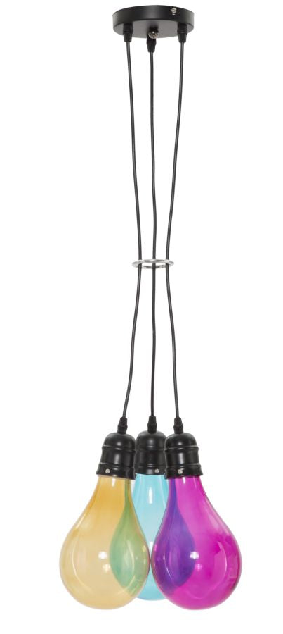 online Oklahoma Lustre 3 Lumières Ø25x135 Verre Ø3,5 cm Métal et Verre