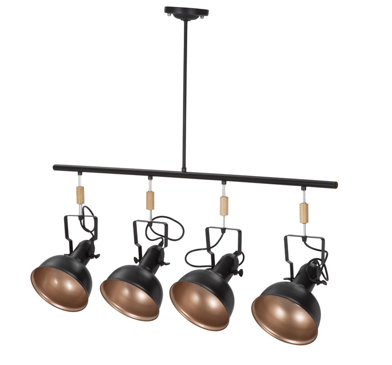 Lampadario Cups Nero 96,5x16,5x84,5 cm Metallo Nero-3