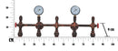 Lampada da Muro Industry 5 Luci 86x9x32 cm in Ferro Nero-9