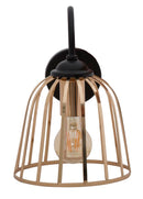 Lampada da Muro Elegant 16x25x28 cm in Ferro Nero e Oro-4