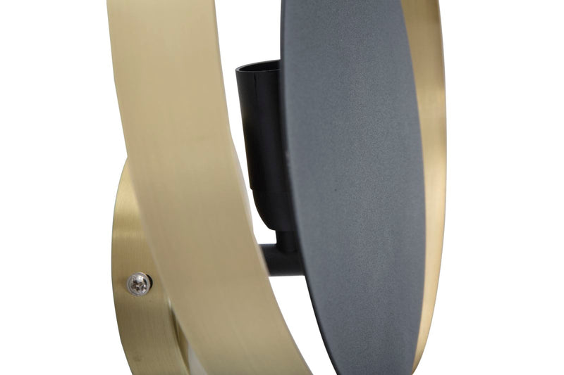 Lampada da Muro Shuttle Cm25x8x25 cm in Ferro Oro e Nero-4