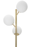Lampada da Terra Glamy 3 Luci Ø36x190 cm in Ferro e Vetro Oro e Bianco-6