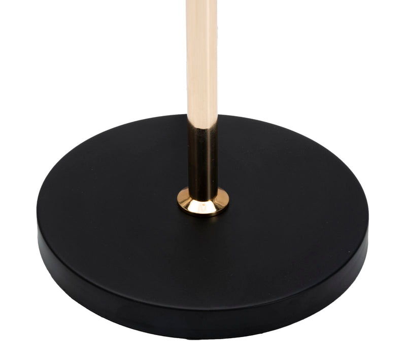 Lampada da Terra Circly Ø35x171 cm in Ferro PVC e Tessuto Oro e Nero-5