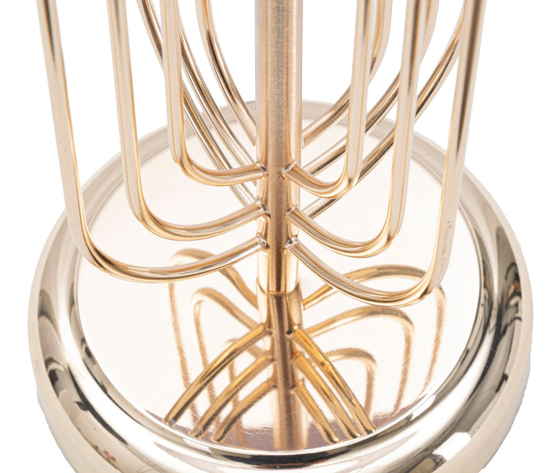 Lampada da Tavolo Krista Ø33x64 cm in Ferro PVC e Tessuto Oro e Rosa-3