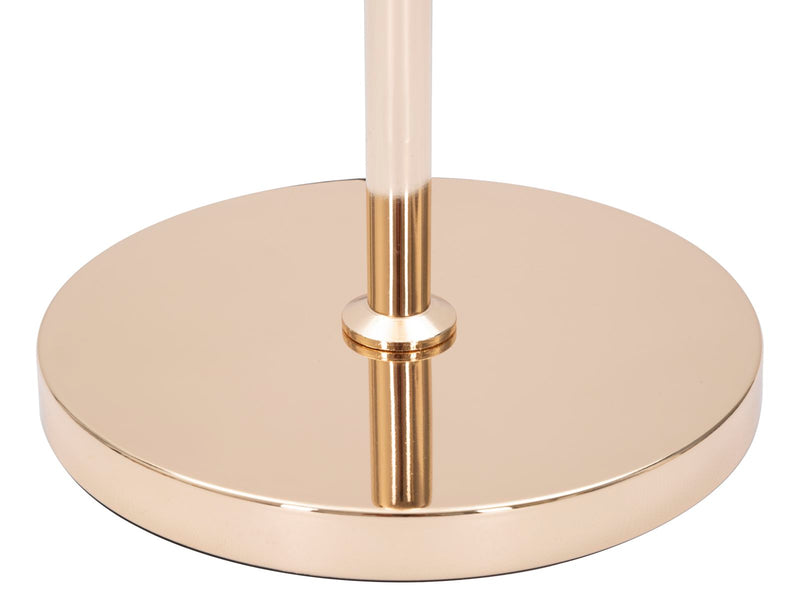 Lampada da Terra Ovy Ø40x167 cm in Ferro PVC e Tessuto Oro e Nero-4