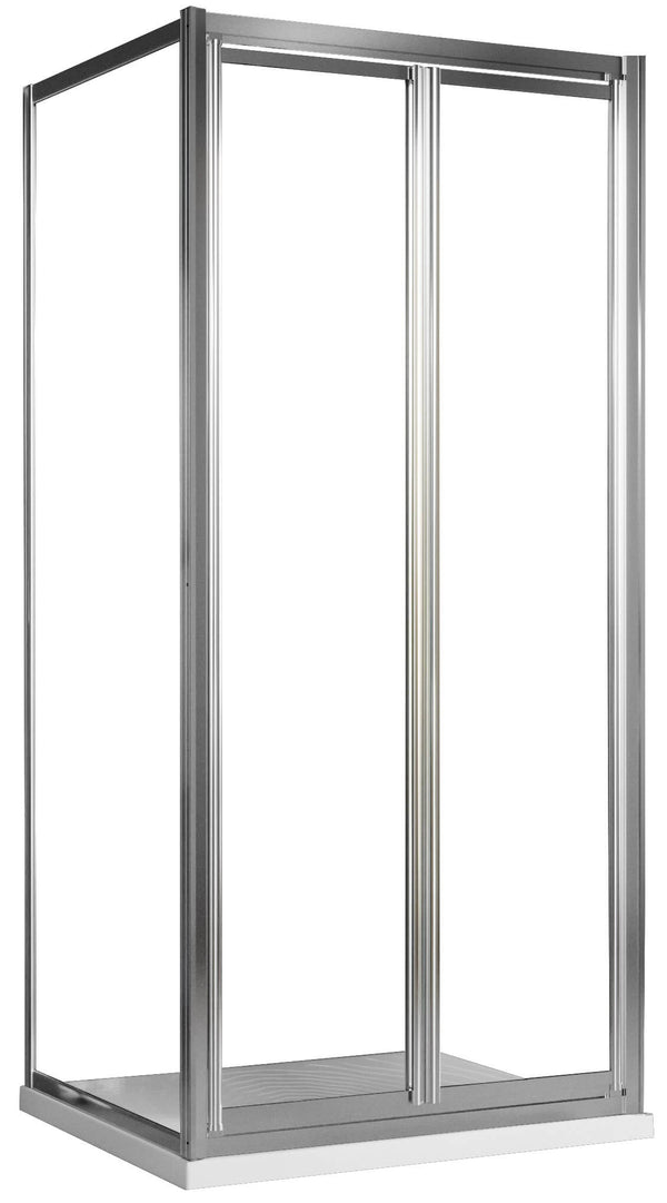 prezzo Cabine de douche d'angle 2 portes battantes en cristal transparent 4 mm H198 Fosterberg Maribo Duo Différentes tailles