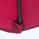 Ombrellone da Giardino in Acciaio 3x2.45m Inclinabile Rosso Vino -9
