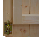 Casetta Box da Giardino per Attrezzi 198x98 cm con Porta Doppia Finestrata in Legno Naturale-8