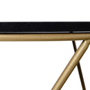 Tavolino da Soggiorno in Metallo Ø43x48 cm  Webber Nero e Oro-8