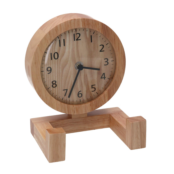 Horloge en bois naturel 11,5x15x20 cm acquista