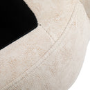 Pouf Poggiapiedi a Forma di Ippopotamo in Tessuto 65x35x36 cm  Beige-8