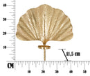 Portacandele da Muro Glam Leaf 41x11,5x40 cm in Ferro Oro-8