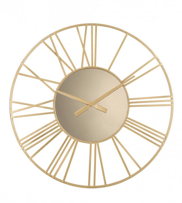 Horloge Murale Ø 60 cm Coutil en Acier Doré prezzo