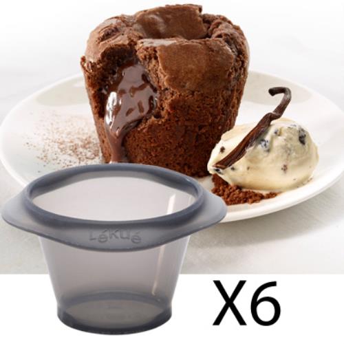 prezzo Lot de 6 Moules à Coulant Muffins en Silicone Lekue 