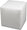 Pouf Repose-pieds 42x42x44 cm en simili cuir Avalli Cube Blanc