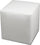 Pouf Repose-pieds 42x42x44 cm en simili cuir Avalli Cube Blanc