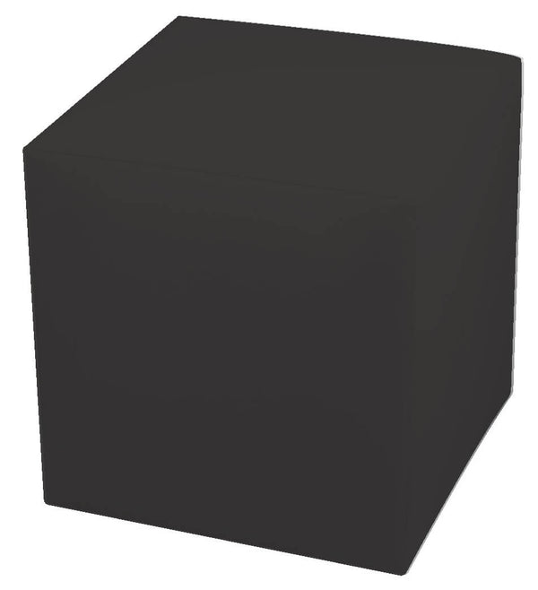 sconto Pouf Repose-pieds 42x42x44 cm en Avalli Cube Simili Cuir Gris Foncé