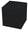 Pouf Repose-pieds 42x42x44 cm en simili cuir Avalli Cube Noir