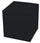Pouf Repose-pieds 42x42x44 cm en simili cuir Avalli Cube Noir