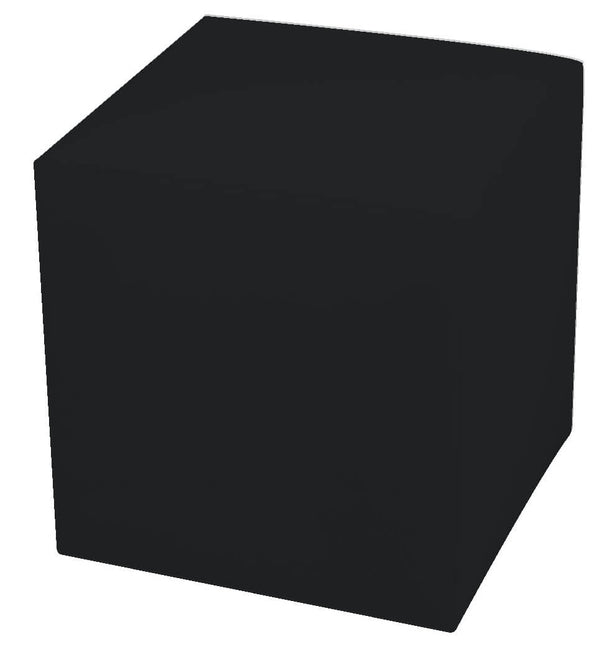 Pouf Repose-pieds 42x42x44 cm en simili cuir Avalli Cube Noir acquista
