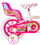 Bicicletta per Bambina 12" 1 Freno Gomme in EVA Unicorno Bianca/Rosa-2