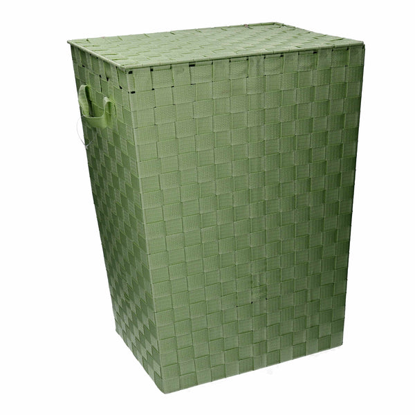 Panier à linge rectangulaire en polyester vert clair 40x30xh53 cm prezzo